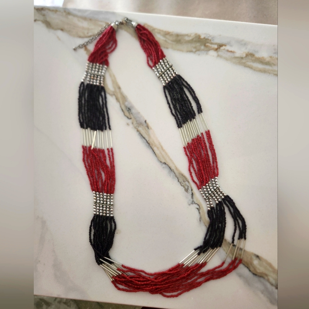 Layered Multicolored Statement Necklace